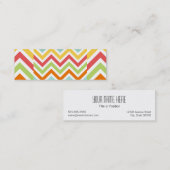 Colorful Chevron Zigzag Stripes Patroon Mini Visitekaartje (Voorkant / Achterkant)