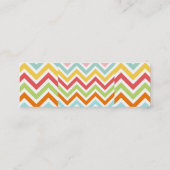 Colorful Chevron Zigzag Stripes Patroon Mini Visitekaartje (Achterkant)