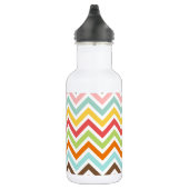 Colorful Chevron Zigzag Stripes Patroon Waterfles (Rechts)