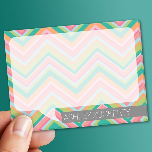 Colorful Chevrons Talk Bubble Persoonlijke naam Post-it® Notes