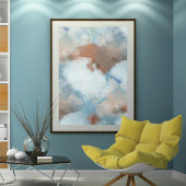 Colorful Chic Abstract Industrial Fusion Art Poster