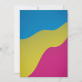 Colorful chic abstract minimum Weddenschap Kaart (Achterkant)