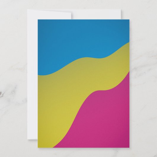 Colorful chic abstract minimum Weddenschap Kaart (Achterkant)