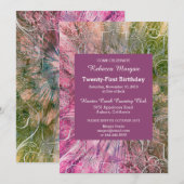 Colorful Chic Glitzy Birthday Uitnodiging (Voorkant / Achterkant)