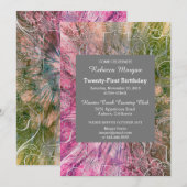 Colorful Chic Glitzy Birthday Uitnodiging (Voorkant / Achterkant)