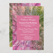 Colorful Chic Glitzy Birthday Uitnodiging (Voorkant / Achterkant)