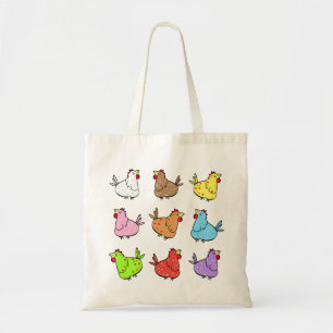 Colorful Chicken Bag Tote Bag