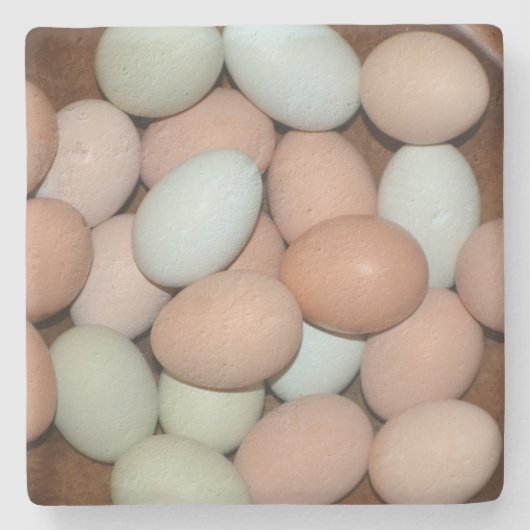 Colorful Chicken Egg Stenen Onderzetter (Voorkant)