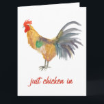 Colorful Chicken Waterverf Funny Kaart<br><div class="desc">Geniet van deze griezelige kip op deze grappige kaart. U kunt uw eigen tekst altijd wijzigen of toevoegen. Laat me weten of je iets wilt dat aangepast is. Als je het koopt, bedankt! Ben zeker om een foto op Instagram van het in actie te delen en me te labels @shoshannahscribbles...</div>