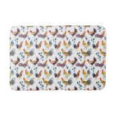 Colorful Chickens & Eggs Waterverf Patroon Badmat (Voorkant)
