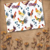 Colorful Chickens & Eggs Waterverf Patroon