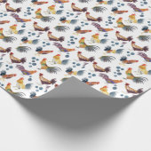 Colorful Chickens & Eggs Waterverf Pattern Gift Cadeaupapier (Hoek)