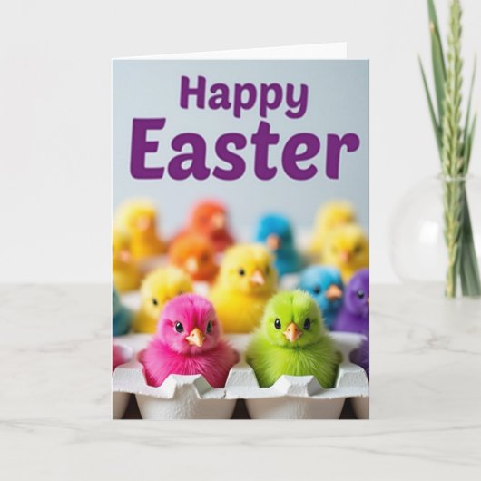 Colorful Chicks Greeting Card Kaart (Voorkant)