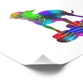 Colorful Chihuahua hamburger vliegend Foto Afdruk (Hoek)