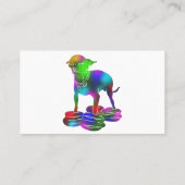 Colorful Chihuahua hamburger vliegend Visitekaartje (Achterkant)