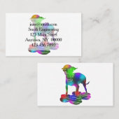 Colorful Chihuahua hamburger vliegend Visitekaartje (Voorkant / Achterkant)