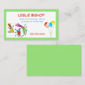 Colorful Children Play Date Card Contactkaartje (Voorkant / Achterkant)