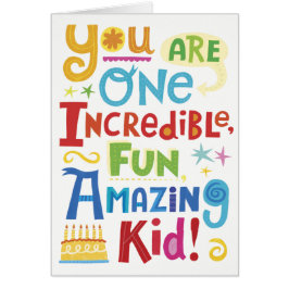 Colorful Childrens Birthday Card
