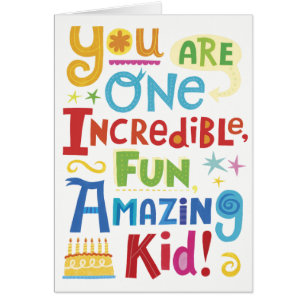 Colorful Childrens Birthday Card