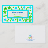 Colorful Childrens Calling Cards Contactkaartje (Voorkant / Achterkant)