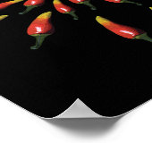 Colorful chili peppers mandala art poster (Hoek)