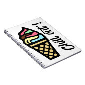 Colorful Chill Out Ice Cream Notitieboek (Rechterzijde)