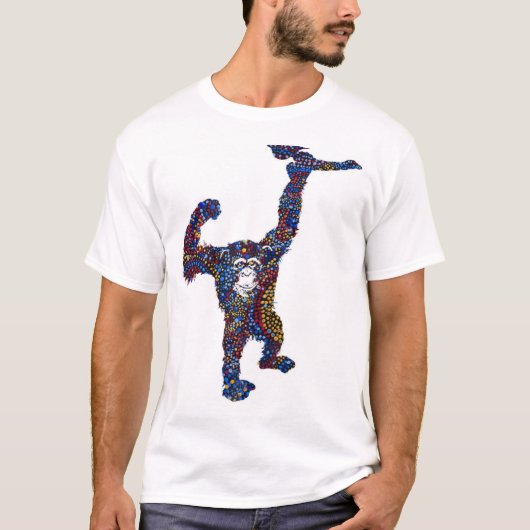 Colorful Chimpansee T-shirt (Voorkant)