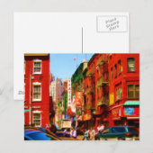Colorful Chinatown Block NYC Briefkaart (Voorkant / Achterkant)