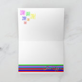 Colorful Chinees Dank je wel Bedankkaart (Binnen)