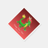 Colorful Chinese Dragon Servet (Hoek)