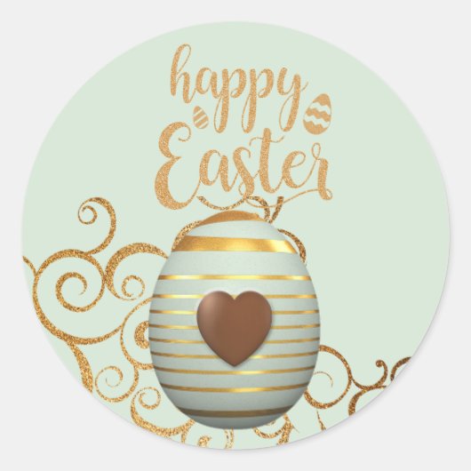 Colorful Chocolate Easter Egg Ronde Sticker (Voorkant)
