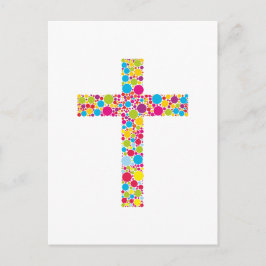 Colorful Christian Cross Briefkaart