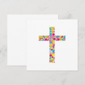 Colorful Christian Cross Kaart (Voorkant / Achterkant)