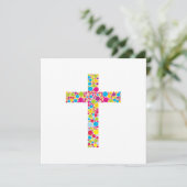 Colorful Christian Cross Kaart (Staand voorkant)