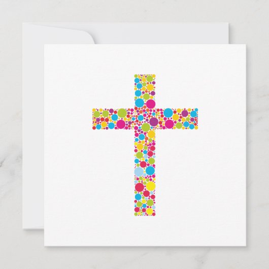 Colorful Christian Cross Kaart (Voorkant)
