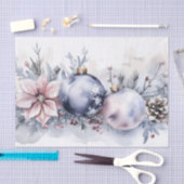 Colorful Christmas Baubles and Flowers  Tissuepapier (Craft)