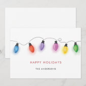 Colorful Christmas Bulbs Holiday Card Feestdagenkaart (Voorkant / Achterkant)