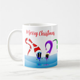 Colorful Christmas Cartoon Koffiemok