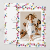 Colorful Christmas Lights Photo Feestdagenkaart (Voorkant / Achterkant)