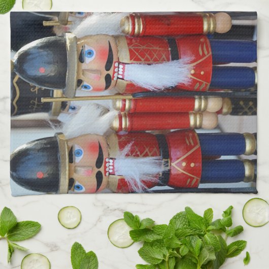 Colorful christmas nutcrackers theedoek (Gevouwen)