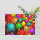 Colorful Christmas Ornaments,  Feestdagenkaart (Staand voorkant)