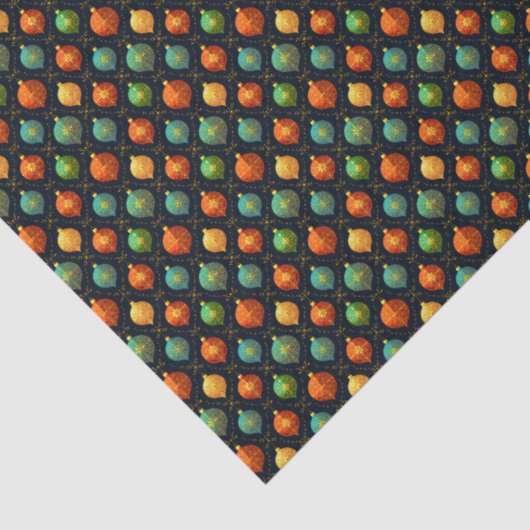 Colorful Christmas Ornaments Tissuepapier (Detail)