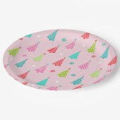 Colorful Christmas Plates Papieren Bordje (Gekanteld)