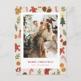 Colorful Christmas & Seasonal Items Photocard Feestdagenkaart