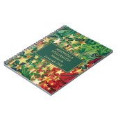Colorful CHRISTMAS STARS Abstract gepersonaliseerd Notitieboek (Linkerzijde)
