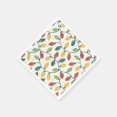 Colorful Christmas String Lights Pattern Servet (Hoek)