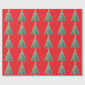Colorful Christmas Tree Cadeaupapier (Vlak)