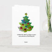 COLORFUL CHRISTMAS TREE IN GREEN GOLD SPARKLES FEESTDAGEN KAART (Achterkant)