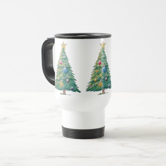 Colorful Christmas Tree Reisbeker (Voorkant links)