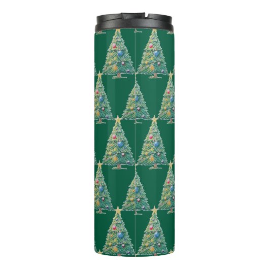 Colorful Christmas Tree Thermosbeker (Achterkant)